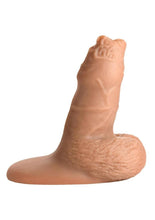 Strap U Uncut Packer Silicone 5.1in Dildo - Caramel